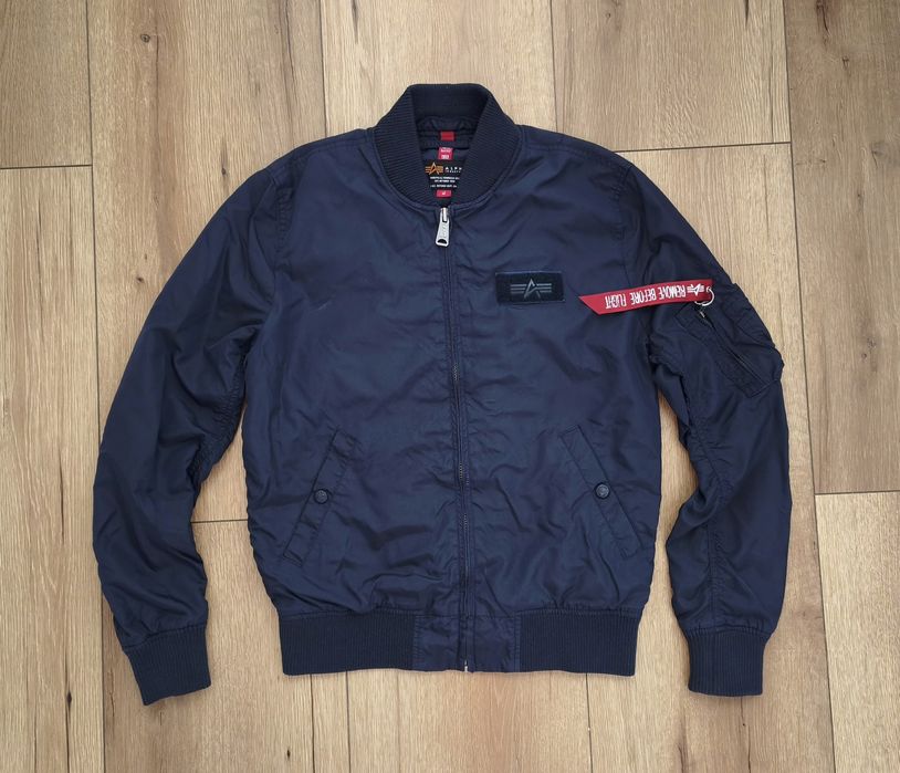 Alpha Industries męska granatowa kurtka bomberka w rozmiarze M