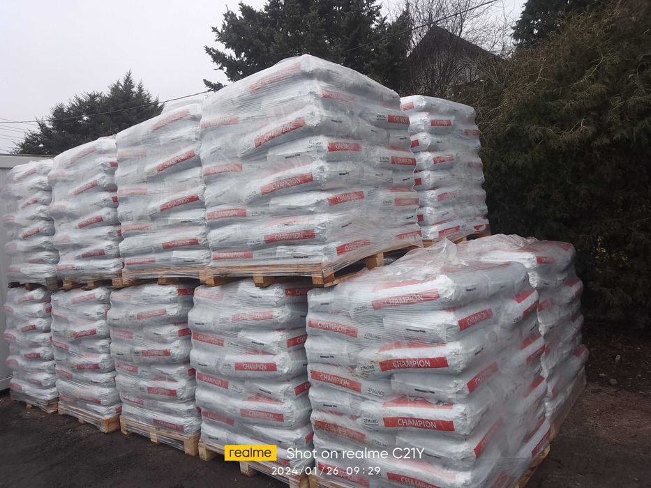 Groszek Premium Plus, sobianek lew, pellet poltarex, ogień