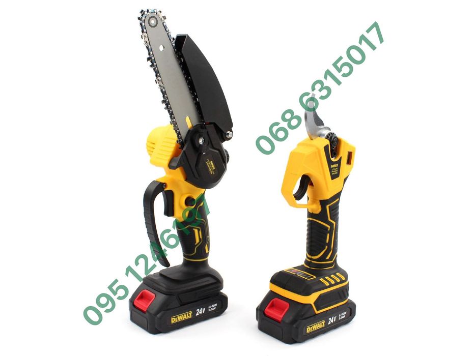 Набор 3в1 DeWalt Пила DCM155HN + Секатор DCMPP540P1 + штанга АКБ24V5Ah