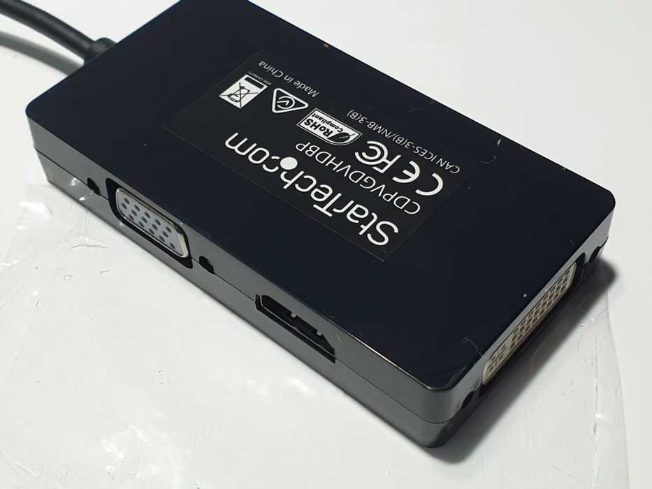 адаптер  USB TYPE C to HDMI VGA DVI 4K 30Hz Startech cdpvgdvhdbp