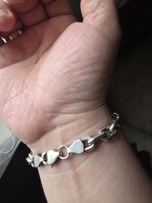 Браслет в стилі Cartier чоловічий срібло  925 новий якісне плетіння