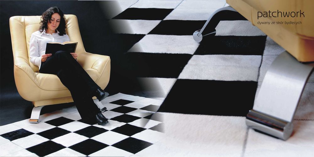 Dywan ze skóry bydlęcej Patchwork 120 cm x 180 cm