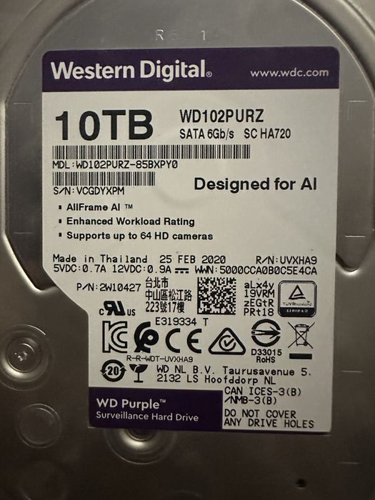 HDD 3.5 10TB в гарному стані