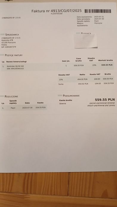 Kontroler drona DJI RC N3 GWARANCJA