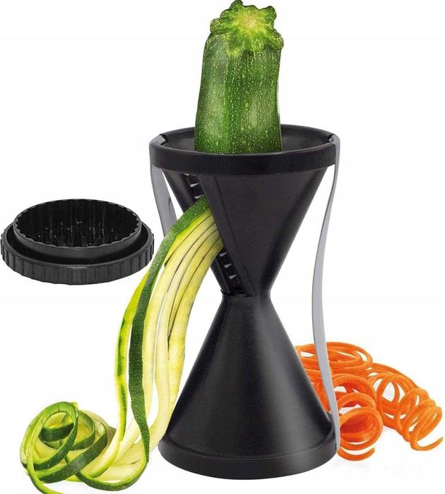 Temperówka SPIRALNA DO WARZYW Dwustronna paski Julienne Obieraczka