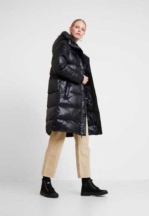 пуховик пуффер кокон зимовий з капюшоном gap розмір хл