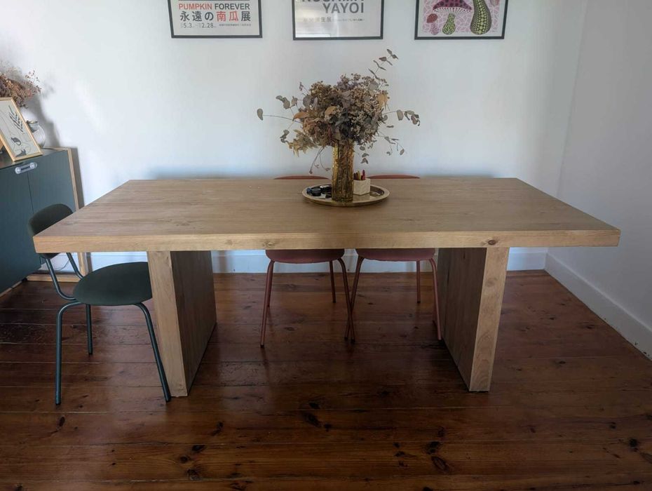 mesa de jantar retangular em pinho maciço 6 a 8 pessoas - LaRedoute