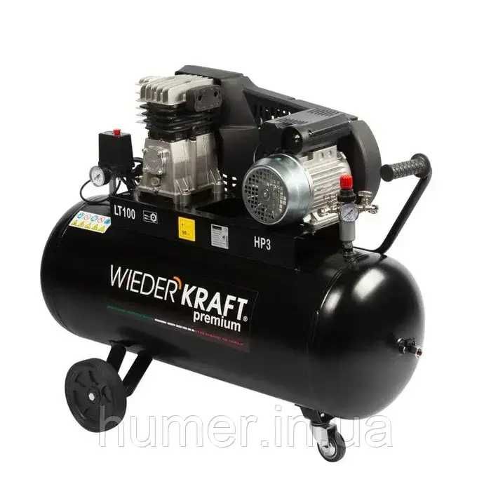 Компресор WIEDERKRAFT WDK-91040 100 л, 360 л/мин, 2100 Вт