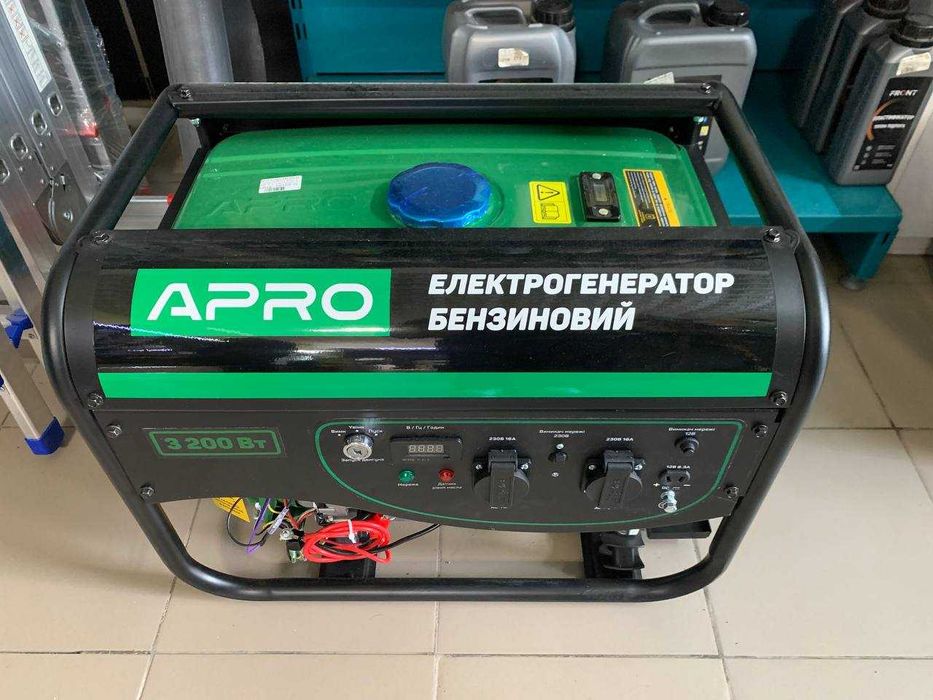 Генератор бензиновый АПРО 3.0/3.2 кВт 4-тактный с электростартером (+ ручной запуск)