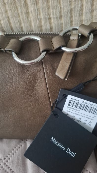 Сумка из кожи наппа Massimo Dutti