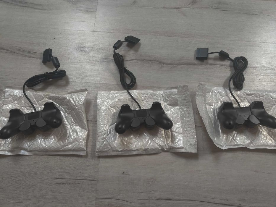 Черный проводной вибро джойстик для playstation 2, 1, PSX.