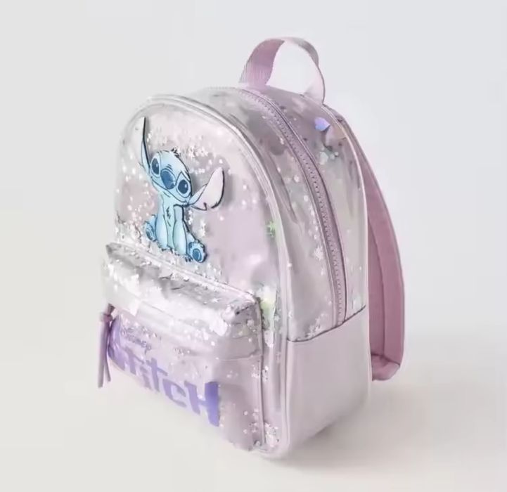 Plecak dla przedszkolaka Stitch cekiny fiolet