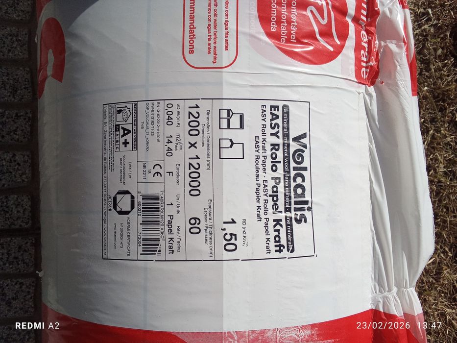 Isolante mineral lã rocha