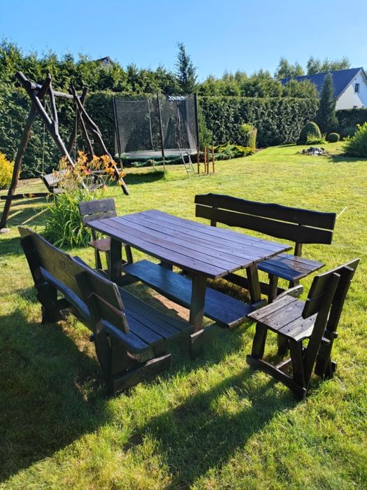Drewniany zestaw ogrodowy