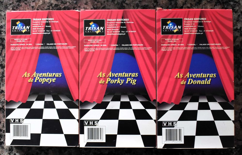 Lote 5 filmes de animação em VHS (Lote 3)