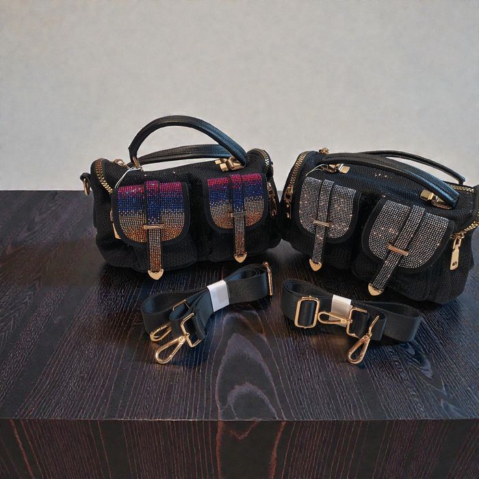 Torebka czarno srebrna