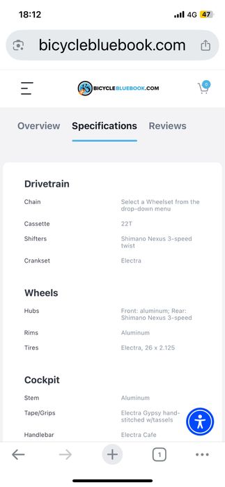 Electra Gypsy ladies city bicycle