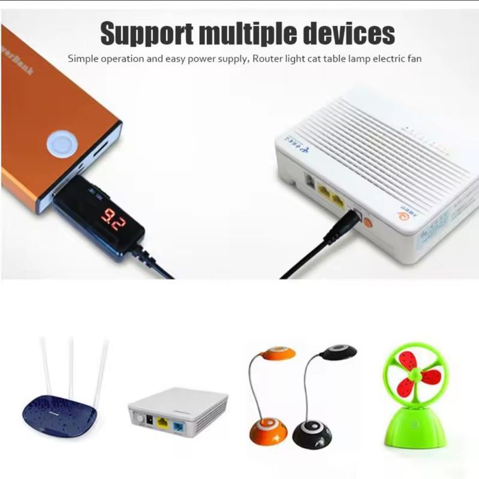 USB-кабель для роутера. Преобразователь тока от 5В до 9В 12В.