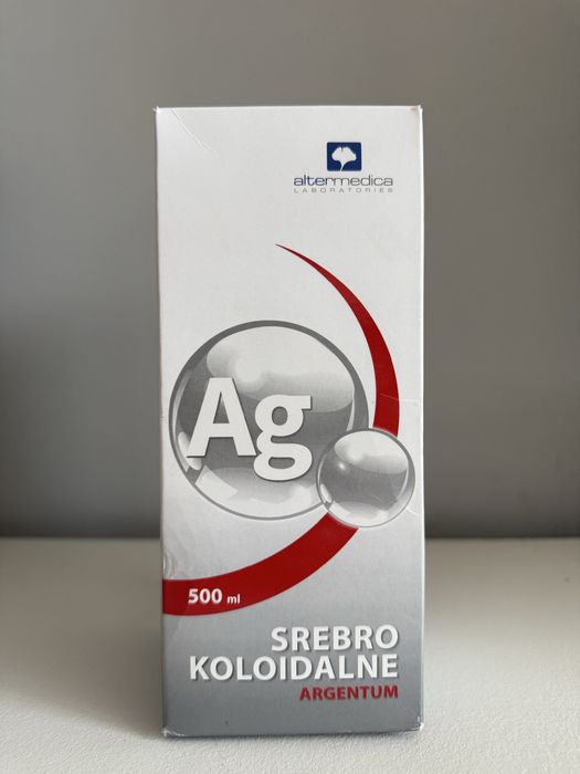 Srebro koloidalne argentum alter medica dermatologicznie przebadany reguluje sebum, tradzik, zaskorniki, matuje lagodzi  zaczerwienienienia, skora