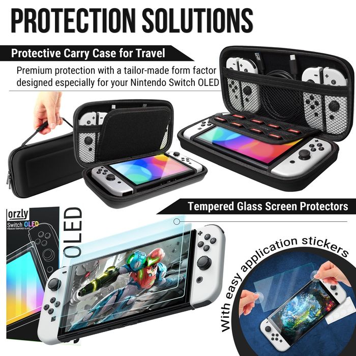 Orzly ultimate geek pack do nintendo switch oled pakiet akcesoriów