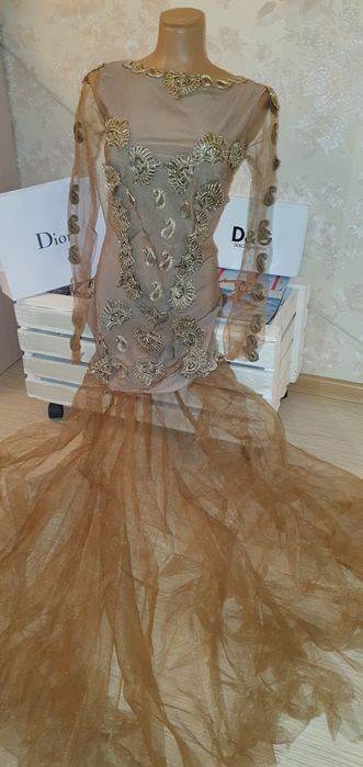 Платье в пол вечерние чёрное, красное, ажурное