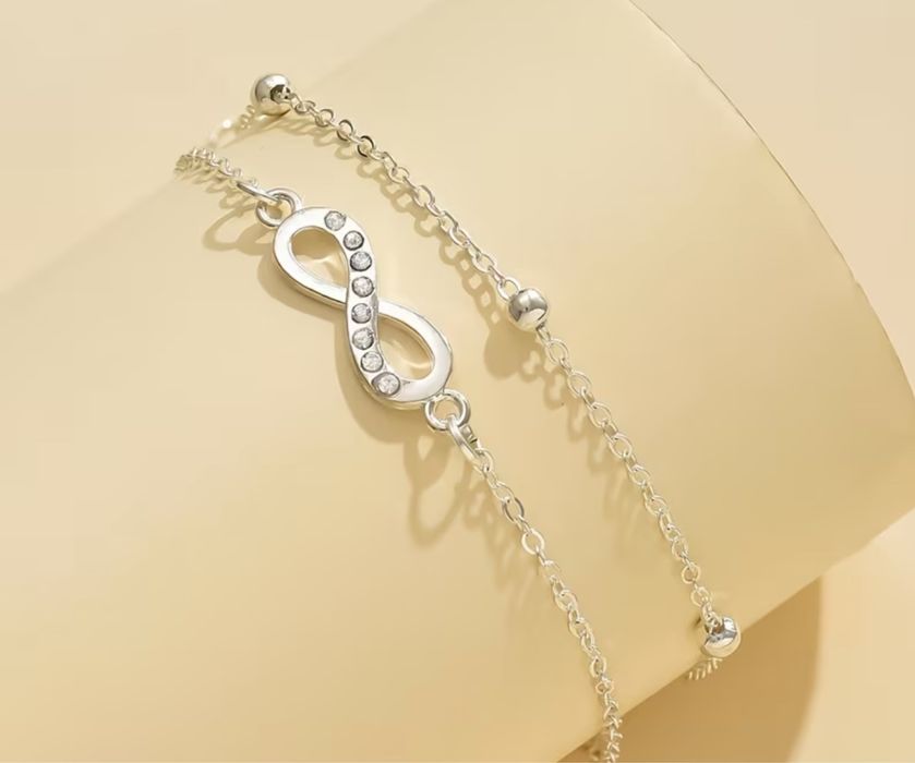 Серебряний браслет на ногу