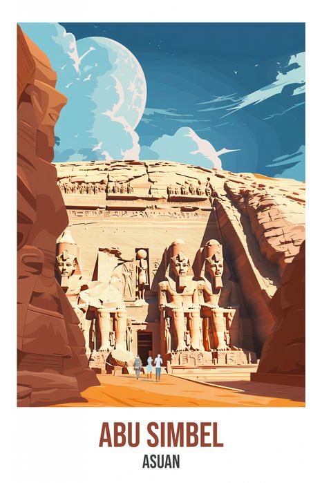 Plakat 40x60cm Abu Simbel