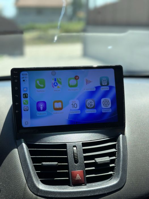 Rádio Peugeot 207 com Apple Carplay