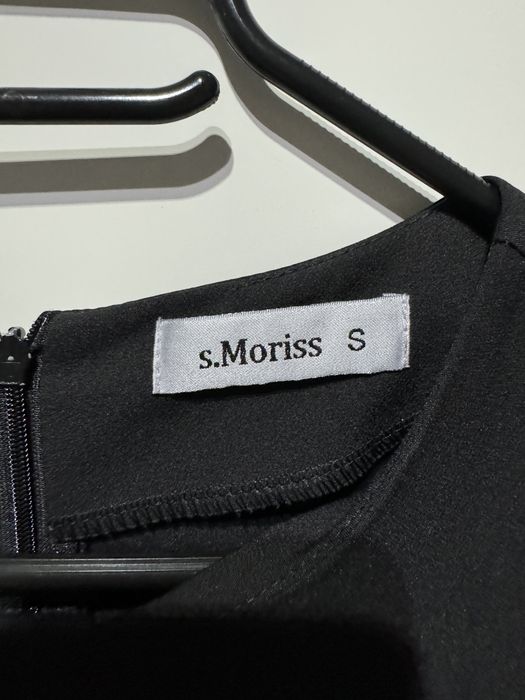Czarna sukienka elegancka s.Moriss S na chrzciny komunie urodziny