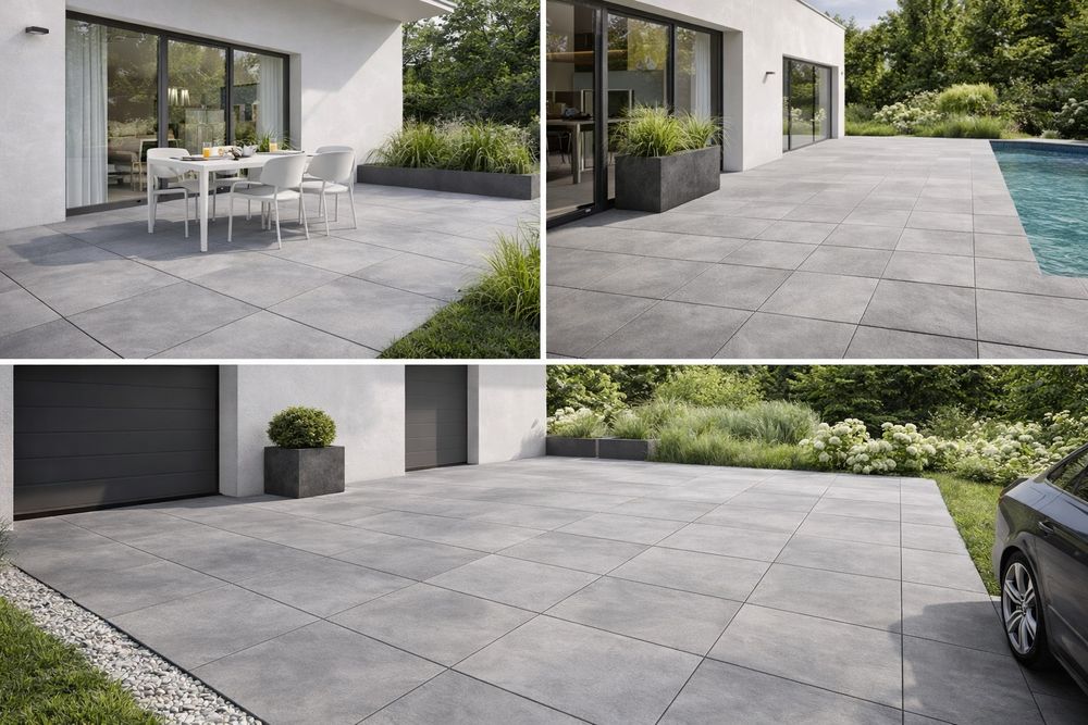 Płyty chodnikowe płytki betonowe 100×100×4 cm Kostka Brukowa Taras