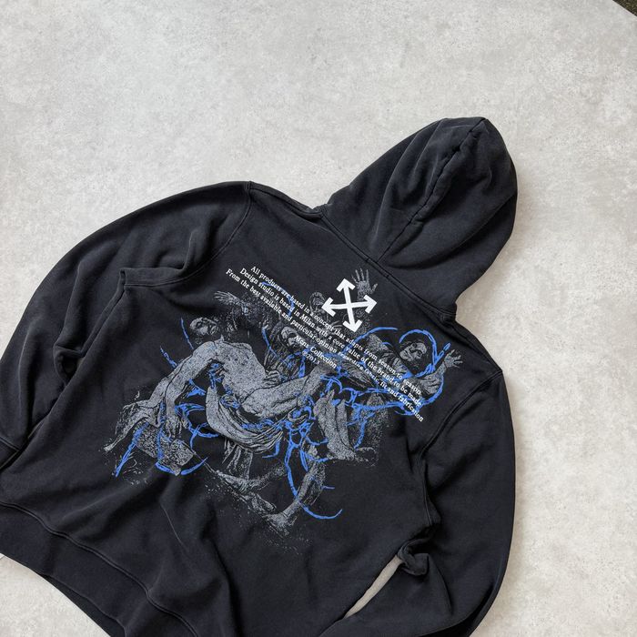 Худі кофта чоловіча Off White Faded Painting