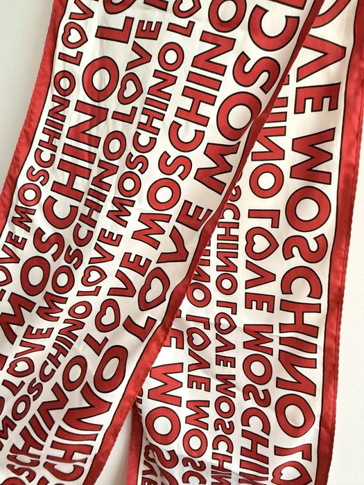 Love moschino chusta napis szal jedwab