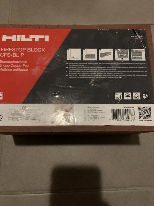 Hilti Modul box firestop CFS-MB z wypelnieniem
