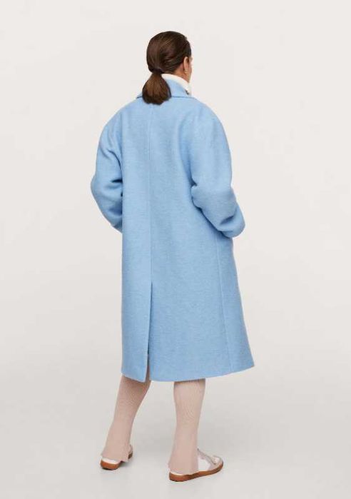 Новое шерстяное пальто оверсайз шерсть Мango премиум