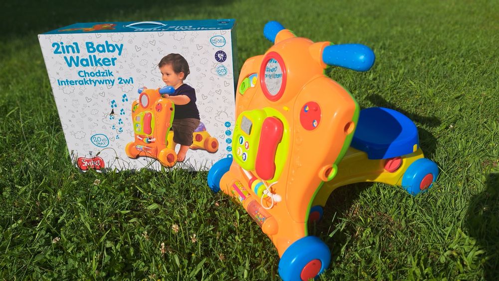 Smiki, Baby Walker, chodzik, pchacz interaktywny, 2w1