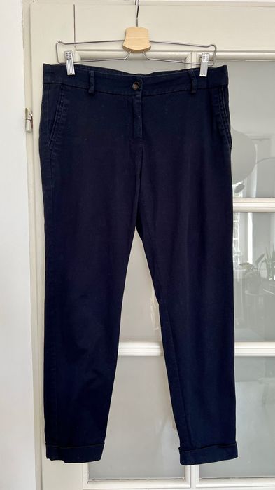 Granatowe navy spodnie chinosy Diverse cotton bawełna