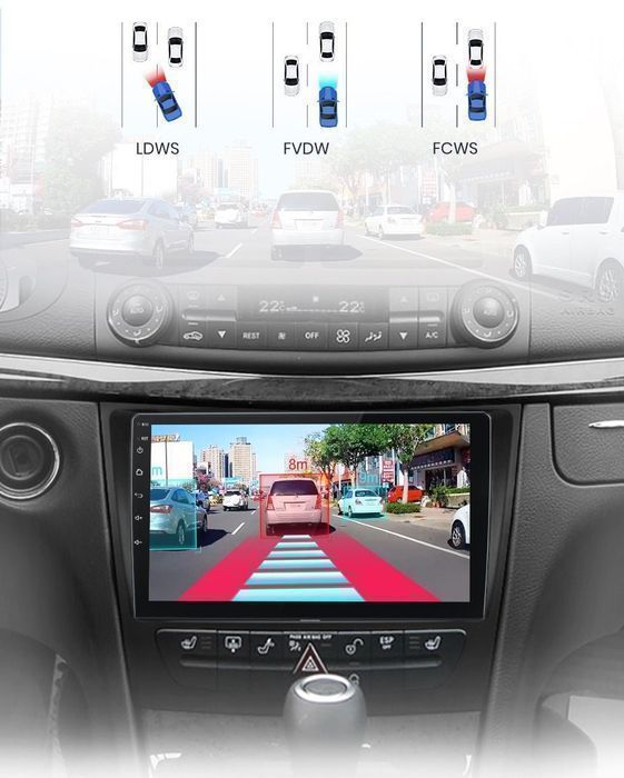 Mercedes E W211 2002–2010 – Radio Android 15 9" CarPlay Android Auto 2GB/32GB GPS Nawigacja Stacja Multimedialna WiFi Bluetooth PL