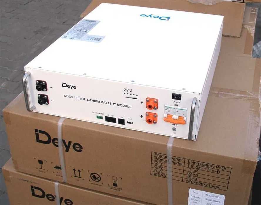 ‼️‼️‼️950$ Акумулятор літієвий Deye SE-G5.1Pro-B (LiFePO4 51,2V 100Ah)