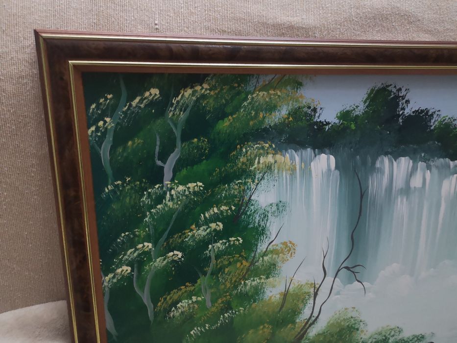 Quadro em óleo retangular