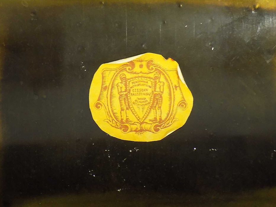 Szkatułka kuferek metaloplastyka Cz Palczewski PRL