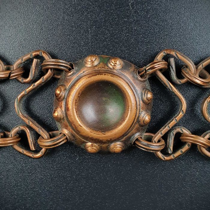 Stara Miedziana Bransoleta Vintage PRL Metaloplastyka