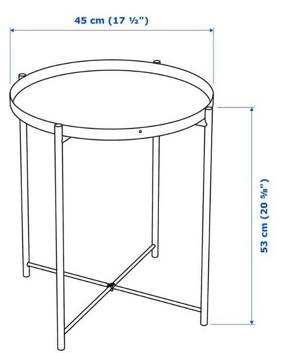 Mesa-tabuleiro IKEA GLADOM branca - €8