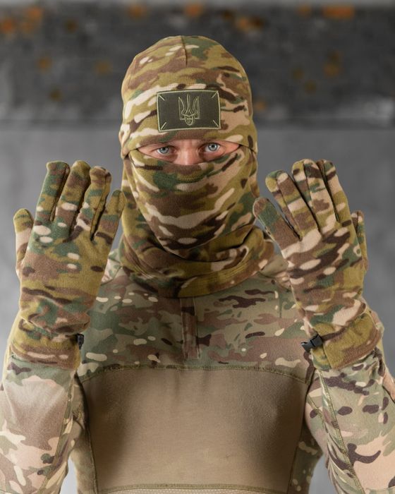 Комплект шапка, баф, рукавички МУЛЬТИК