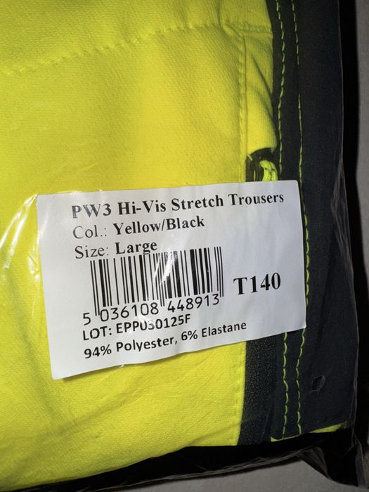 Spodnie Portwest Nowe Large PW3 Hi-Vis