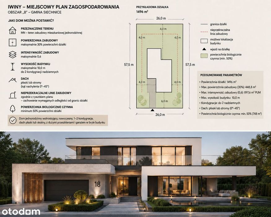Działka budowlana| PRYWATNOŚĆ| tuż przy Parku Brochowskim - Widok 2