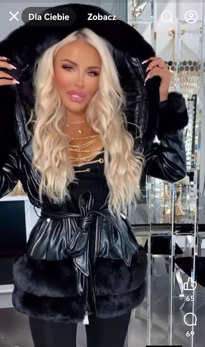 Płaszczyk z futerkiem