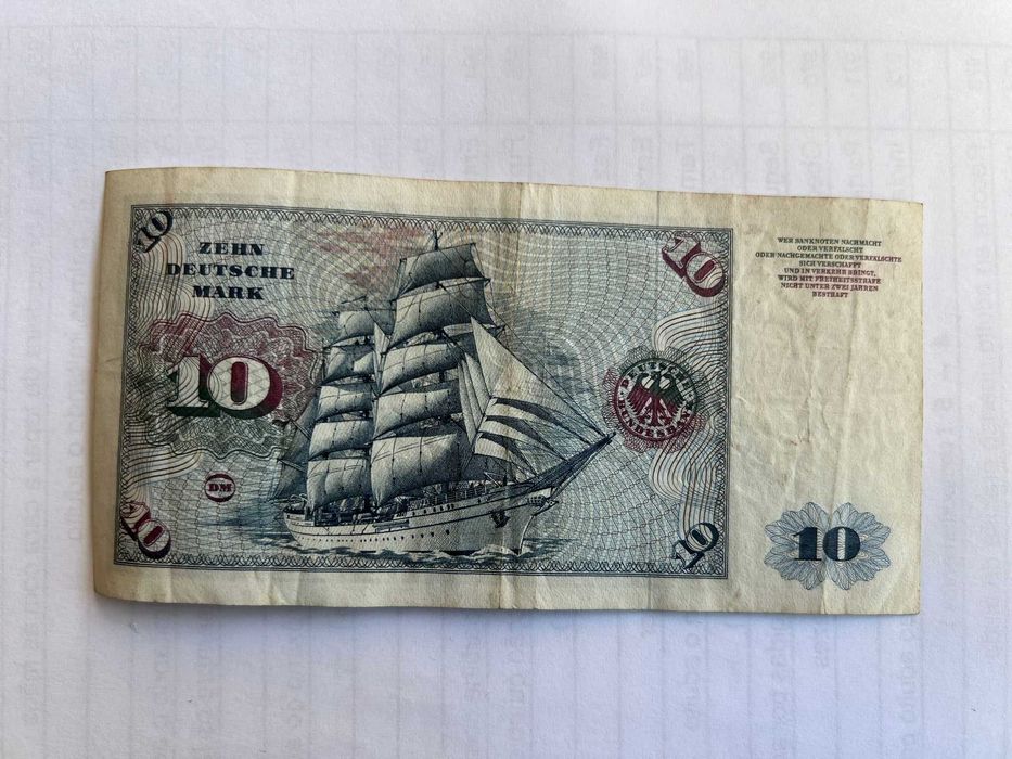 Nota 10 Deutsche Mark 1970