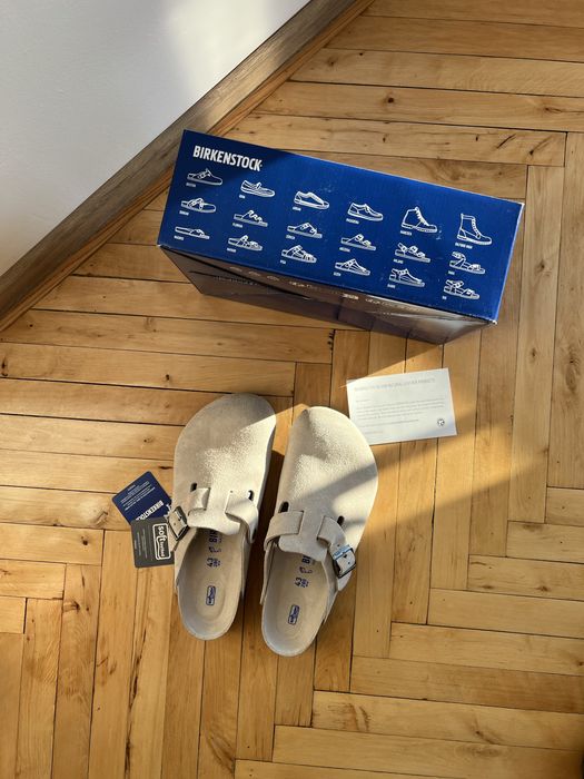 Замшеві шльопанці Birkenstock Boston оригінал !!!