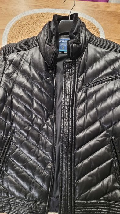 Męska puchowa kurtka skóra owcza Ochnik XL XXL