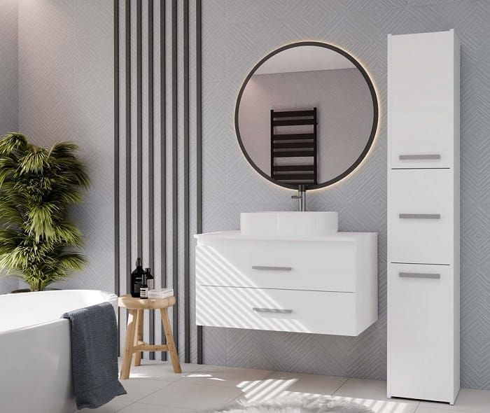 Wisząca szafka łazienkowa z szufladami 80 cm